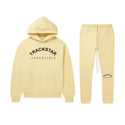 Trackstar Premium Tracksuit For Men – Cream/White