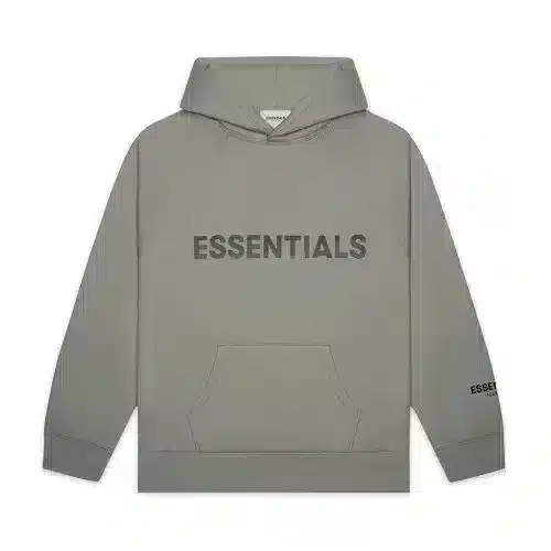 Fear of God Essentials Pullover Hoodie Applique Logo – Gray Fear of God Essentials Pullover Hoodie Applique Logo – Gray