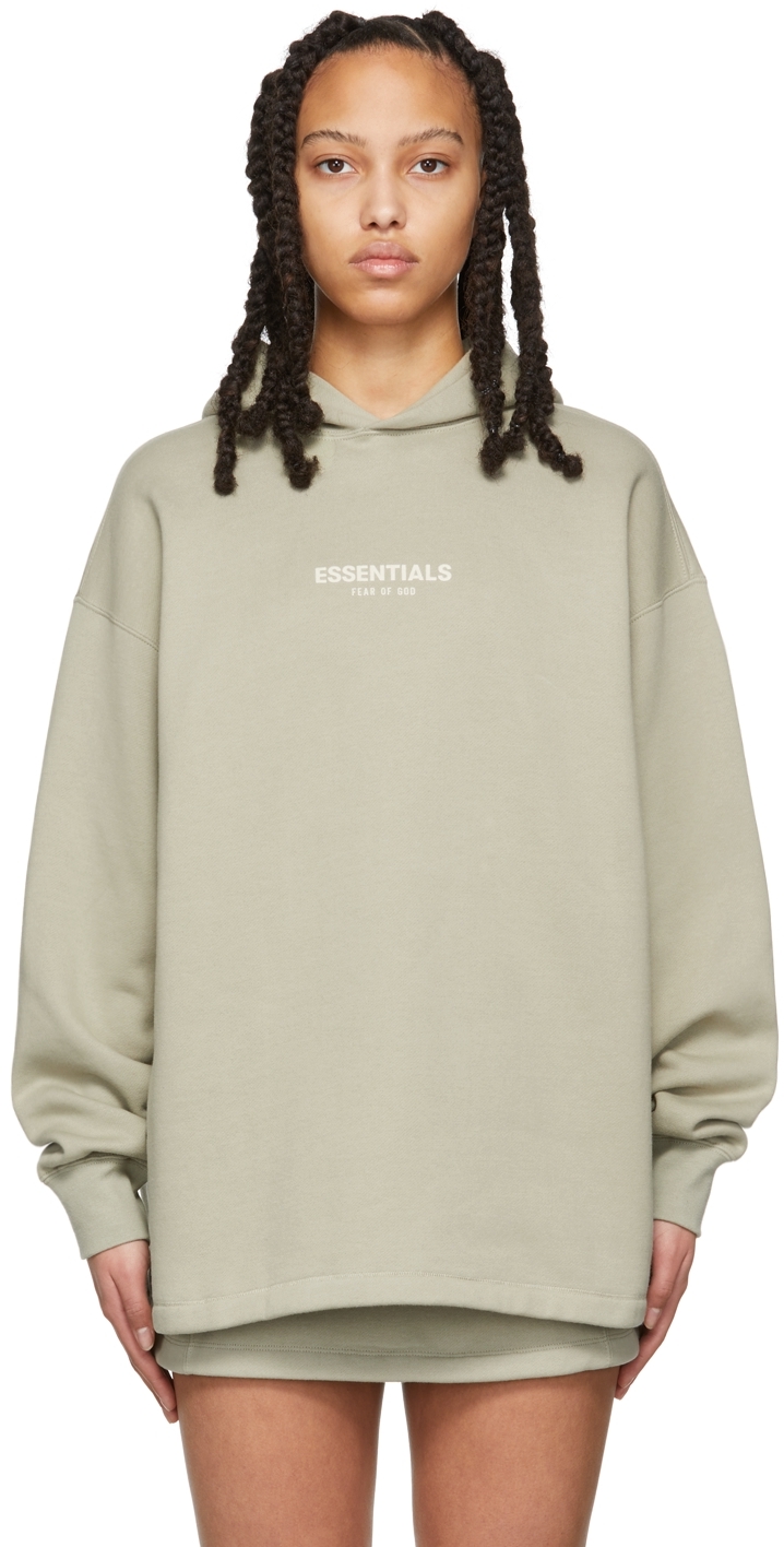 Essentials Hoodie Green Relaxed Hoodie