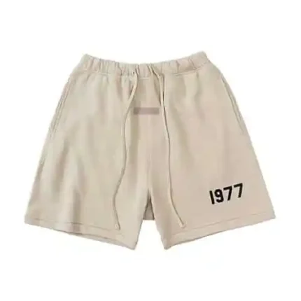 Essentials 8th Collection 1977 Flocking Letter Shorts Apricot