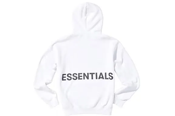 Fear of God Essentials Graphic Pullover Hoodie – White